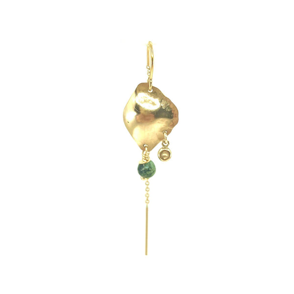 Jodhi 14K Gold Plated Earring w. African Turquoise