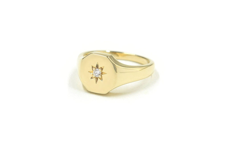 Josie 14K Gold Ring w. Diamond