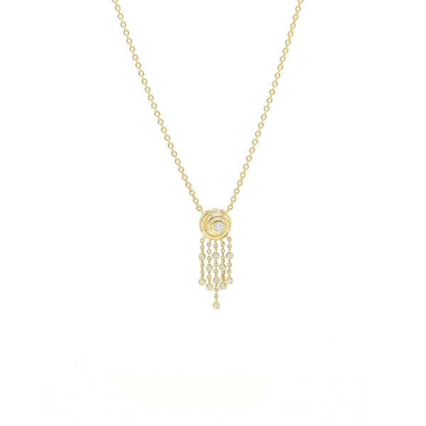 Julia 14K Gold Necklace w. Diamonds