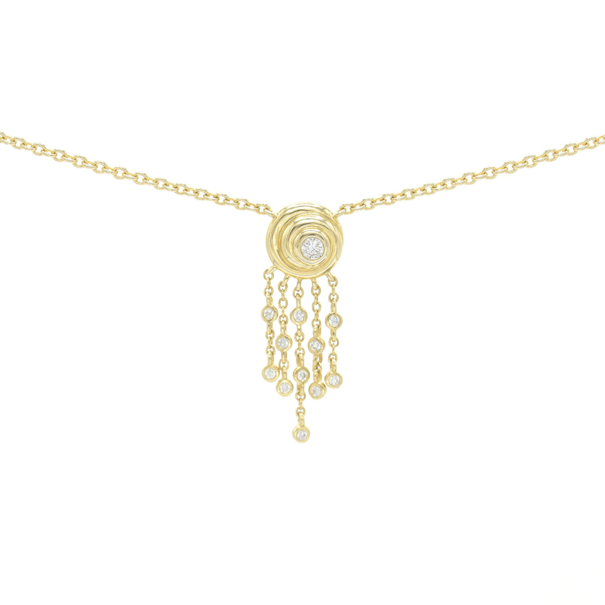 Julia 14K Gold Necklace w. Diamonds