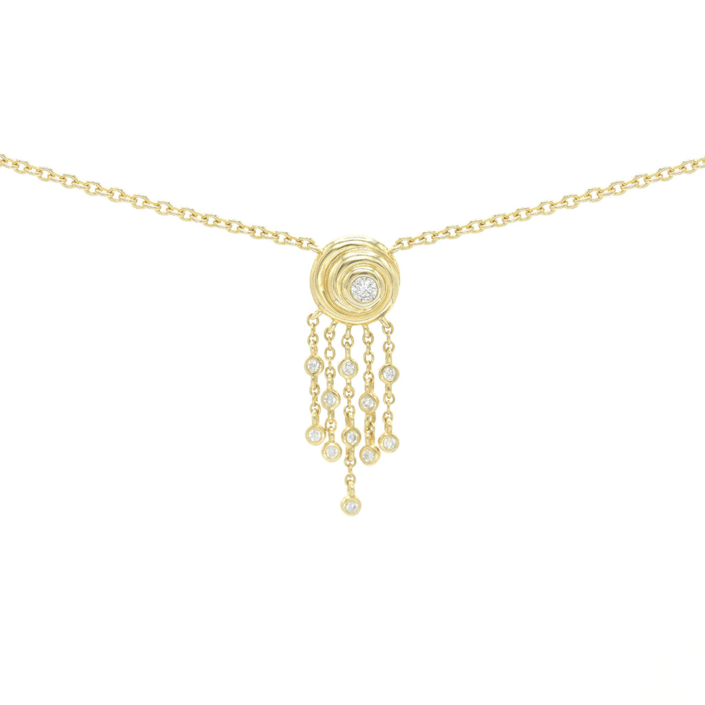 Julia 14K Gold Necklace w. Diamonds