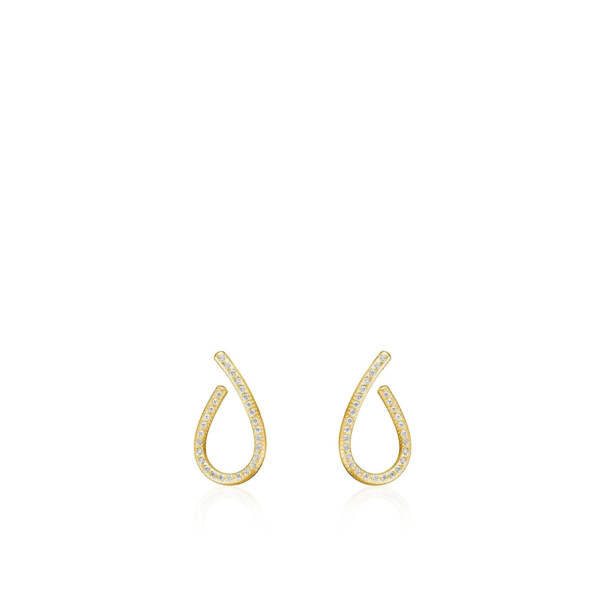 Kharisma Galaxy Small 18K Gold Earrings w. Diamond