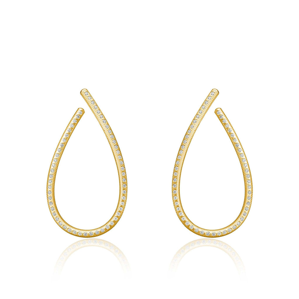 Kharisma Galaxy Large 18K Guld Øreringe m. Diamant