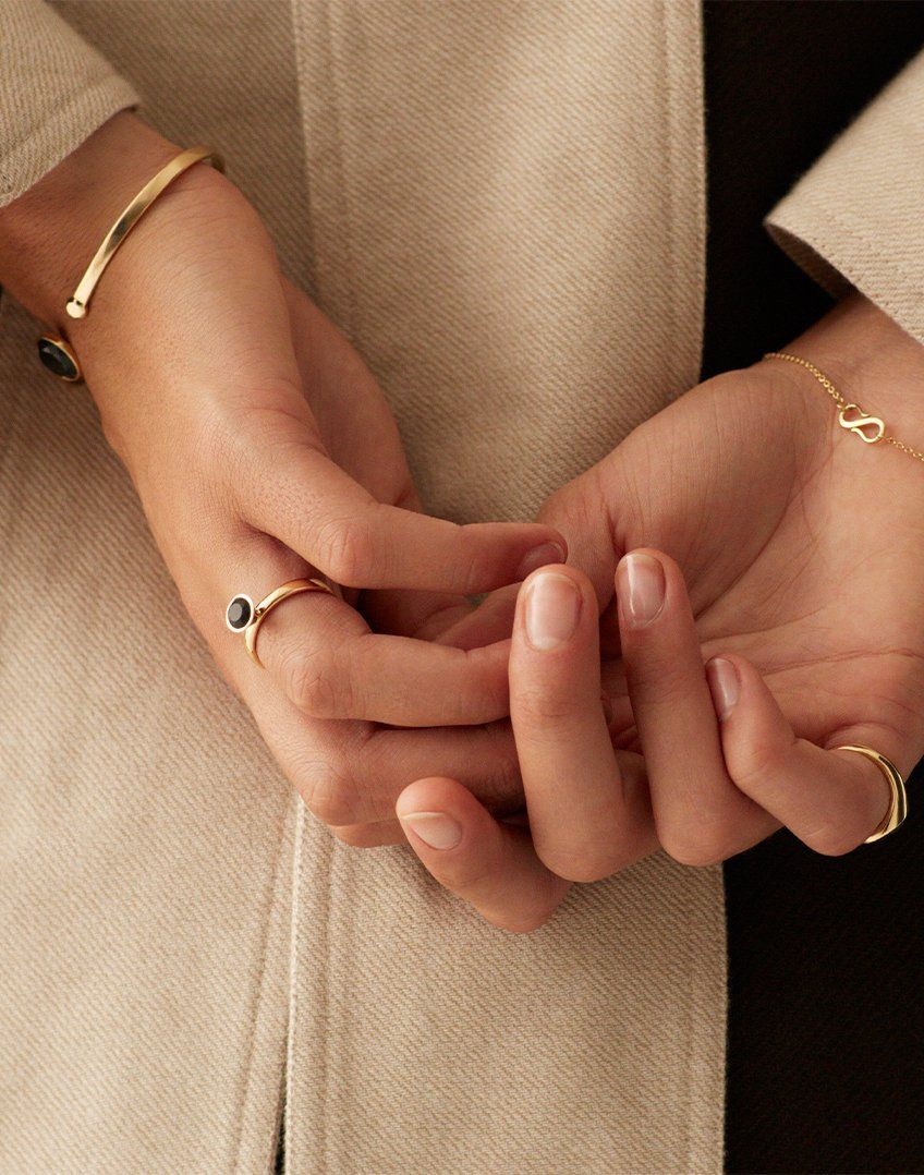 Fine Incisions 18K goldenes Armband m. Diamant