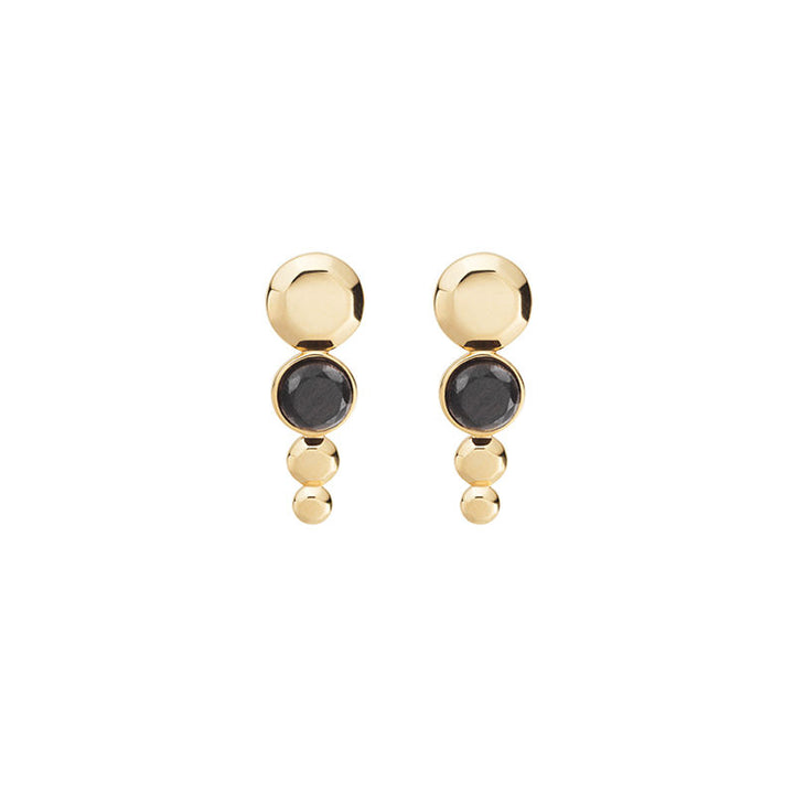 Was Dust 18K Gold Ohrstecker m. Diamant