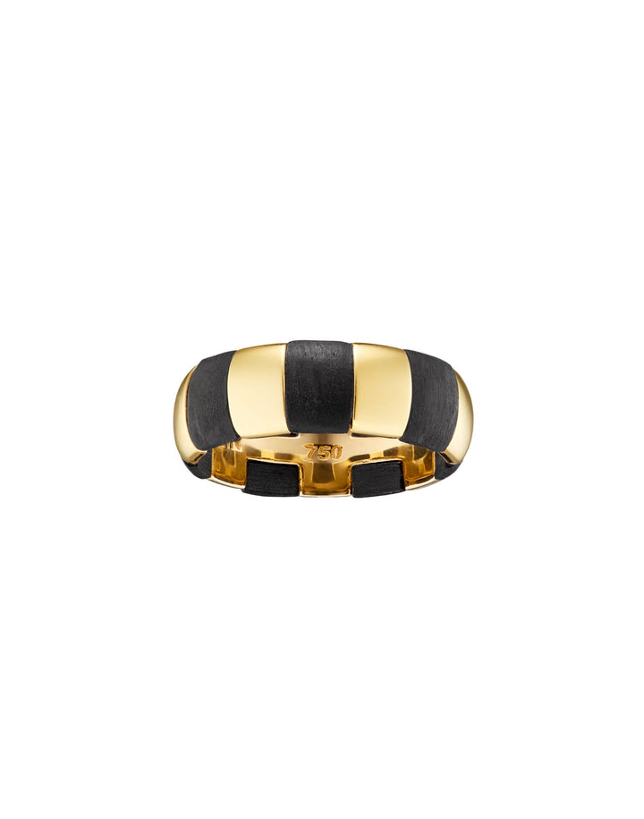 HANNA STRIPED 18K Gold Ring