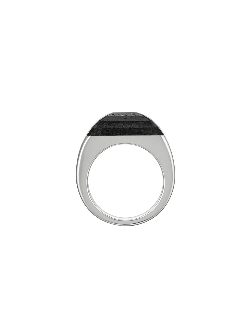 Bond Silver Ring w. Mpingo Wood