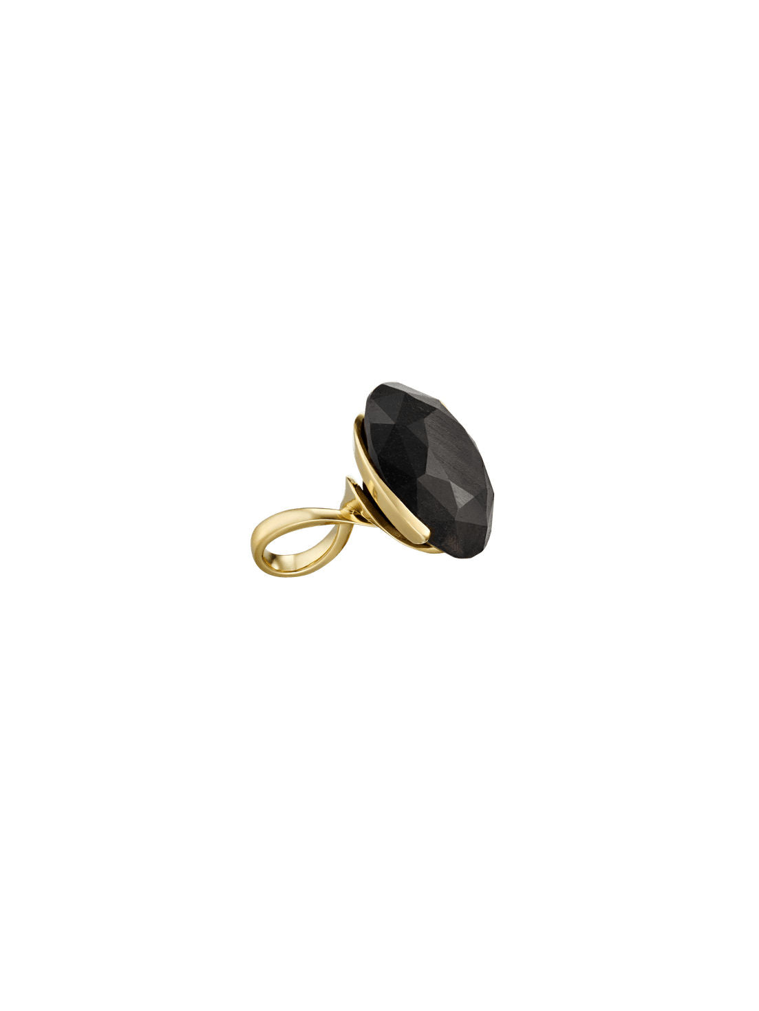 Drizzle 18K Gold Pendant w. 7ct Mpingo Wood
