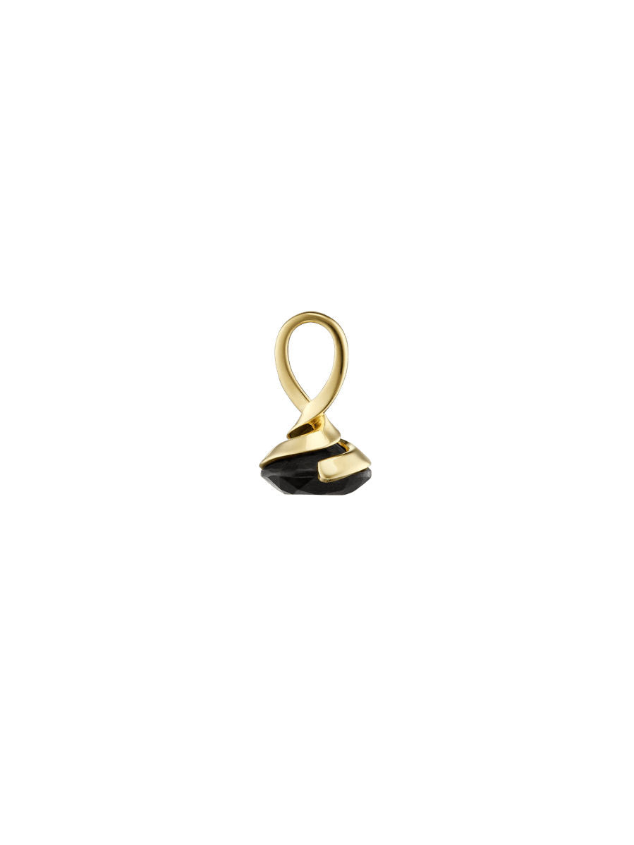 Drizzle 18K Gold Pendant w. 3ct Mpingo Wood