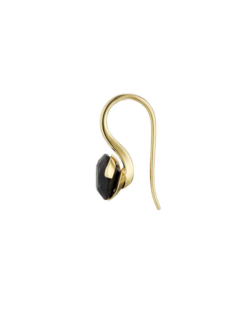 Meadow 18K Gold Earring w. 3ct Mpingo Wood