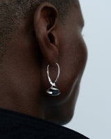 Mist Silver Earring w. 3ct Mpingo Wood