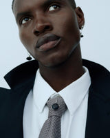 Mist Silver Earring w. 3ct Mpingo Wood