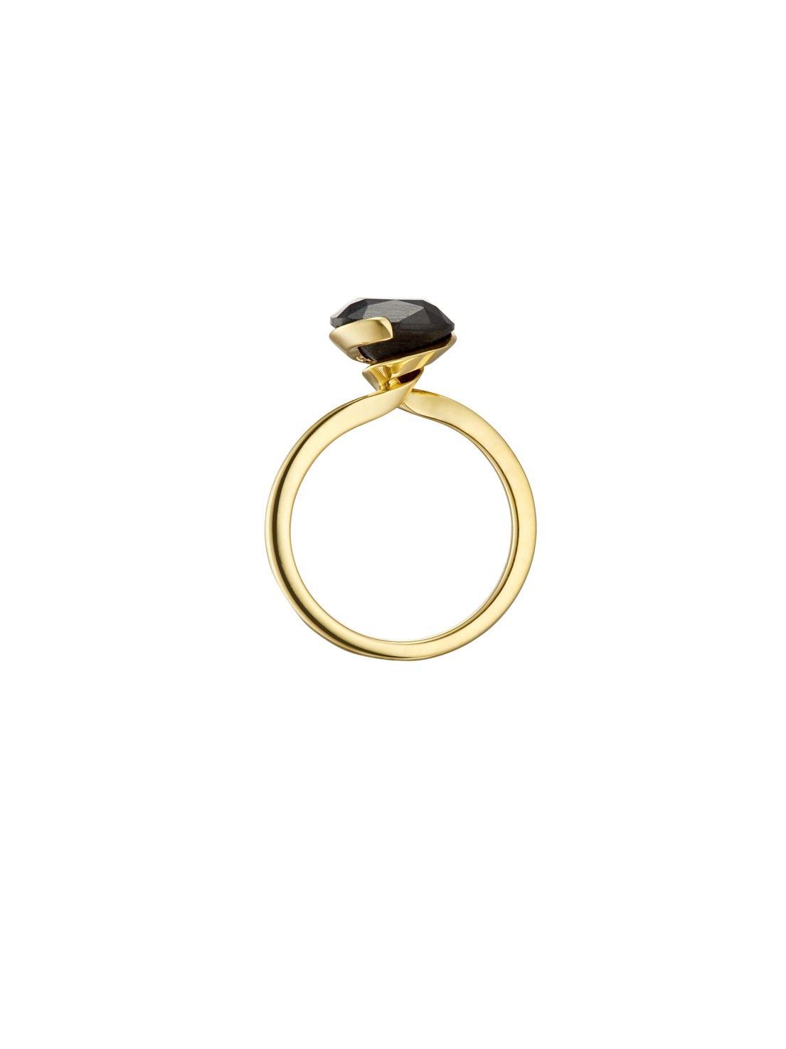 Petal 18K Gold Ring w. 3ct Mpingo Wood – The Jewellery Room