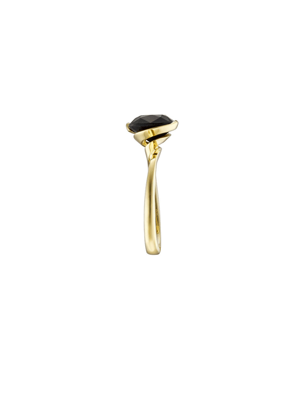 Petal 18K Gold Ring w. 3ct Mpingo Wood