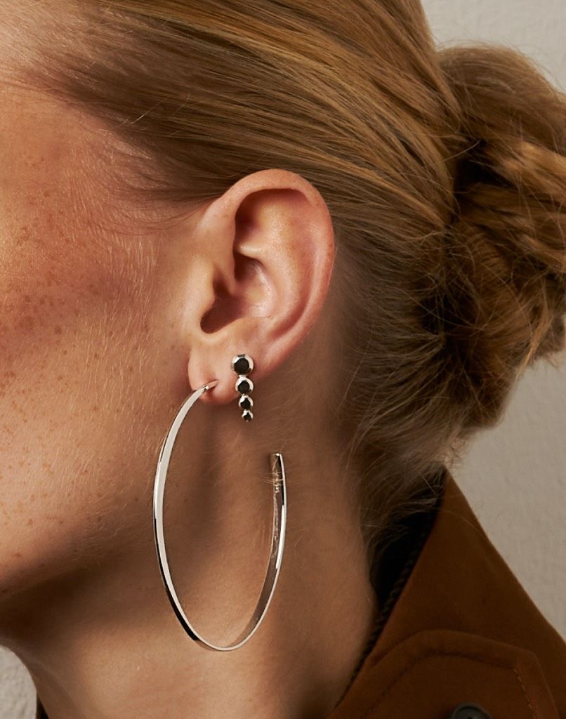 At Night Fall Silver Stud