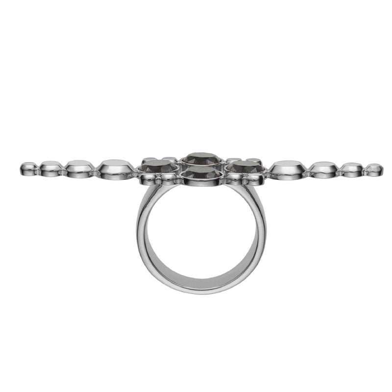 To The Land Silver Ring m. Diamanter