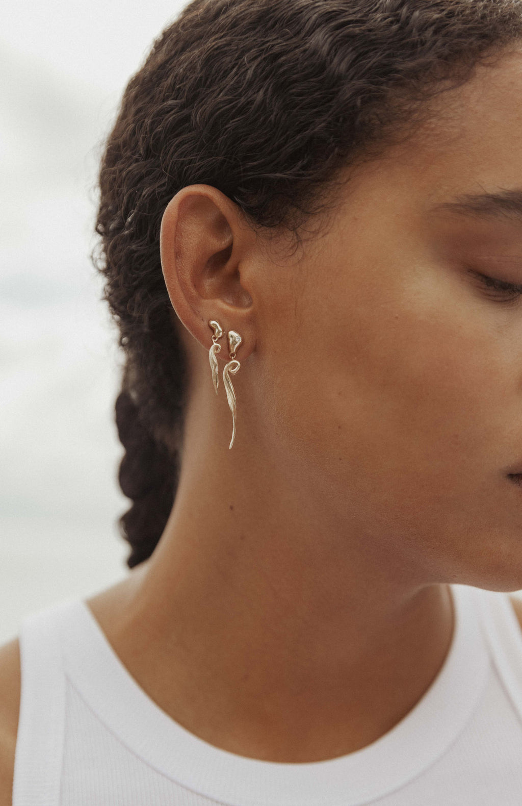 Palea Hanger I Ohrring 14K Gold I Diamant