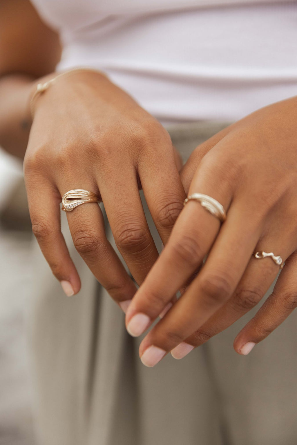 Ora Pavé-Goldring aus 14K