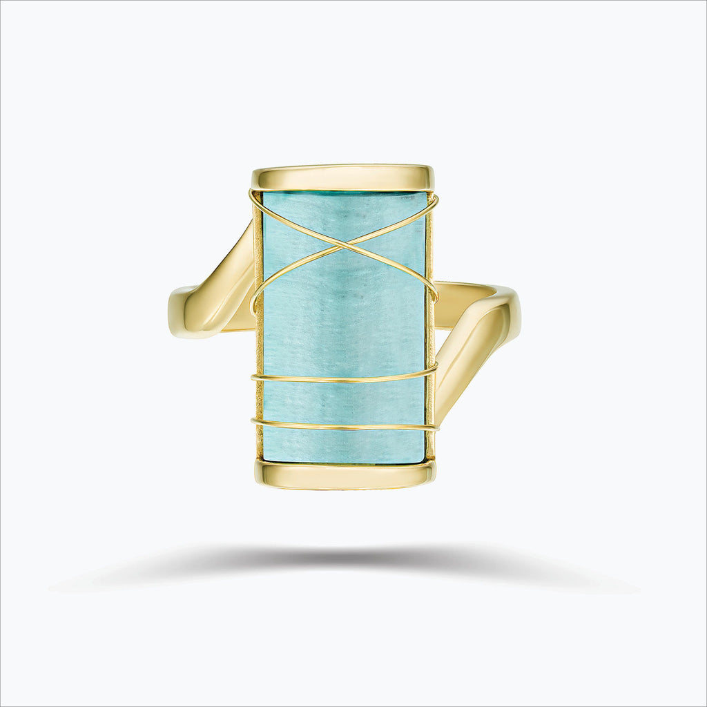 Karura 18k Gold Ring w. Aquamarin