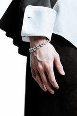 Magnet Rhodium Plated Silver Bracelet w. Moissanite