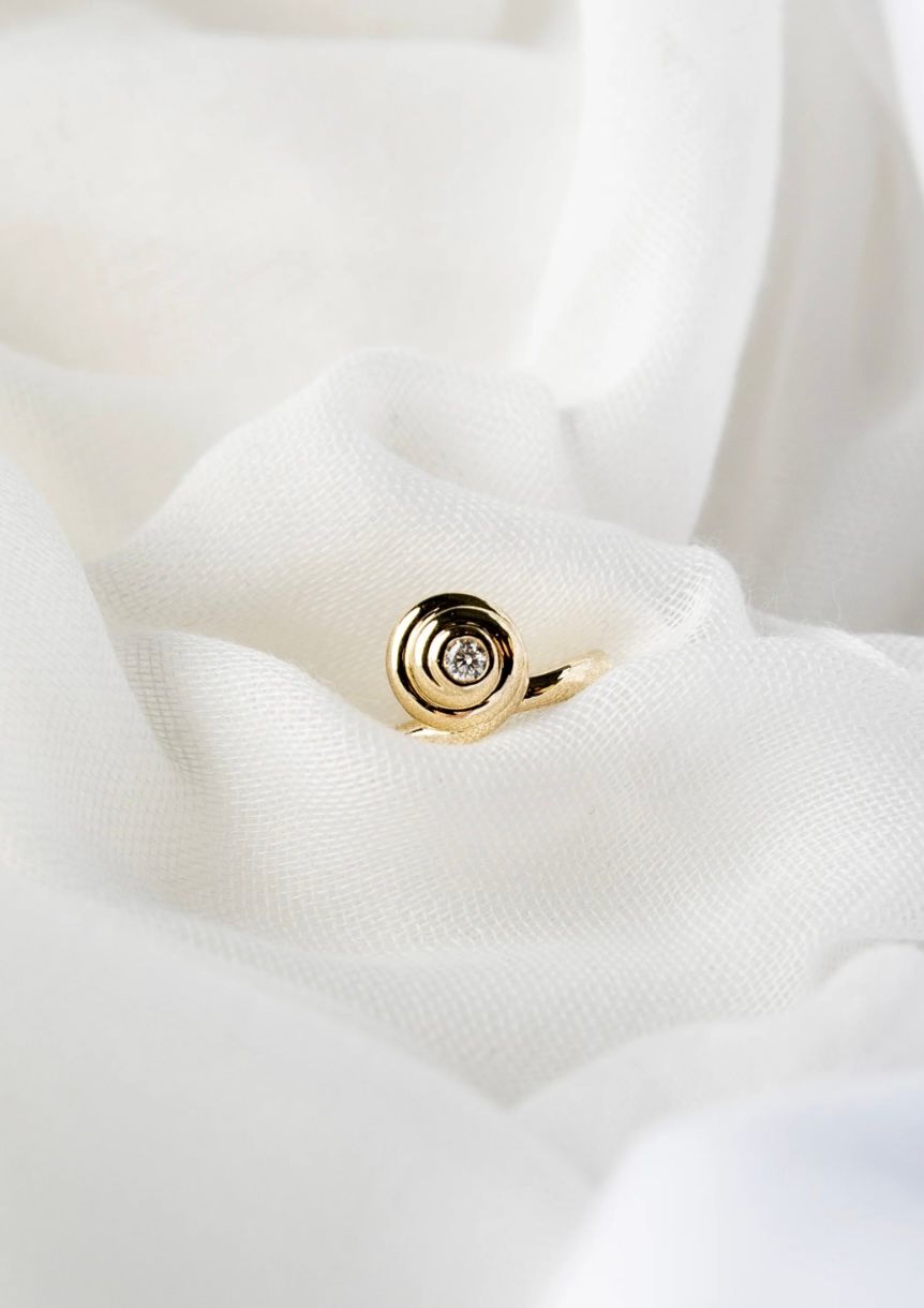 Kate 14K Guld Ring m. Diamant