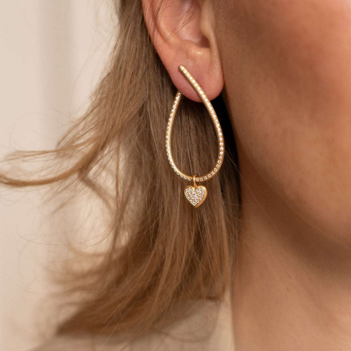 Kharisma Galaxy Large 18K Gold Earrings w. Diamond