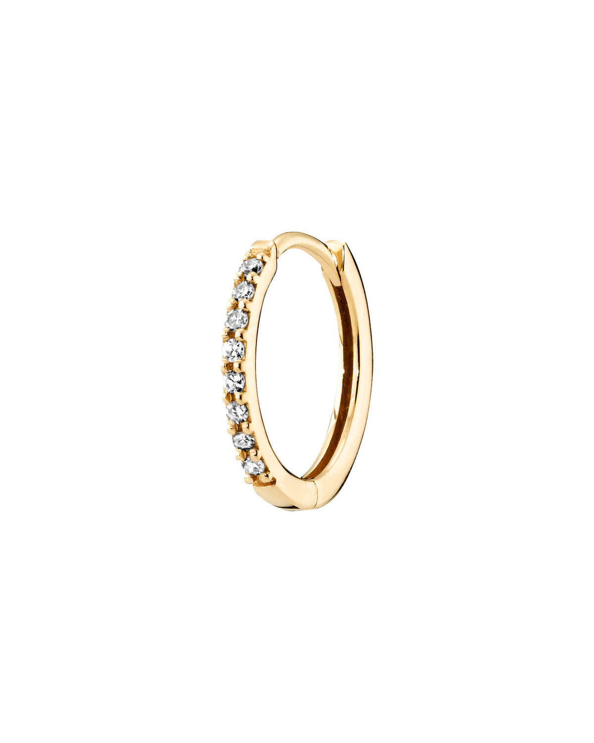 Lamarr 10 14K Gold Huggie w. Lab-Grown Diamonds
