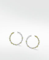 Rainbow Veto Daisy Silver Earring w. Lab-Grown Diamonds & Sapphiers