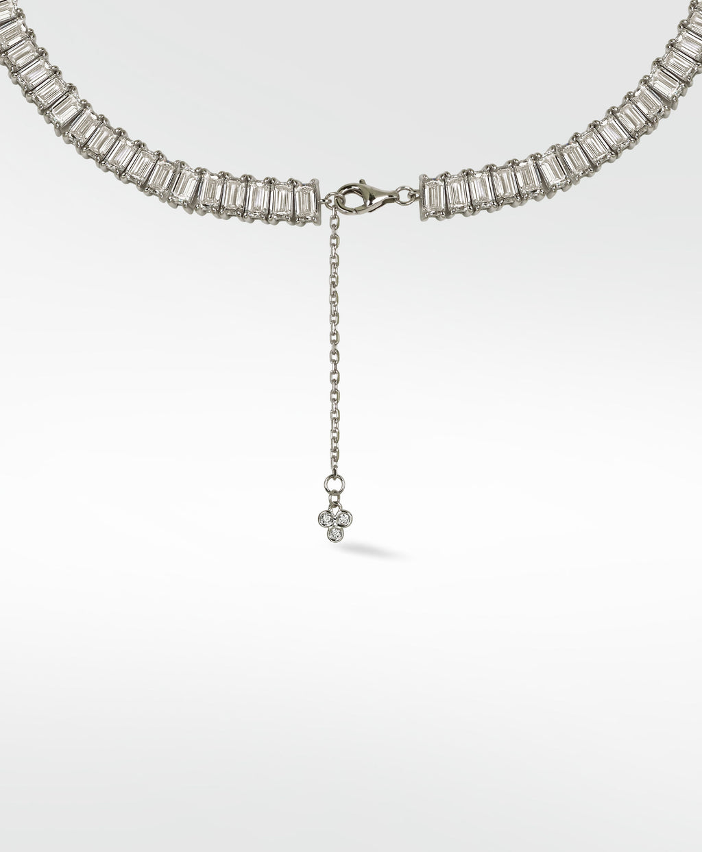 Veto Lux 14K Whitegold Halskette w. Diamanten gewachsen