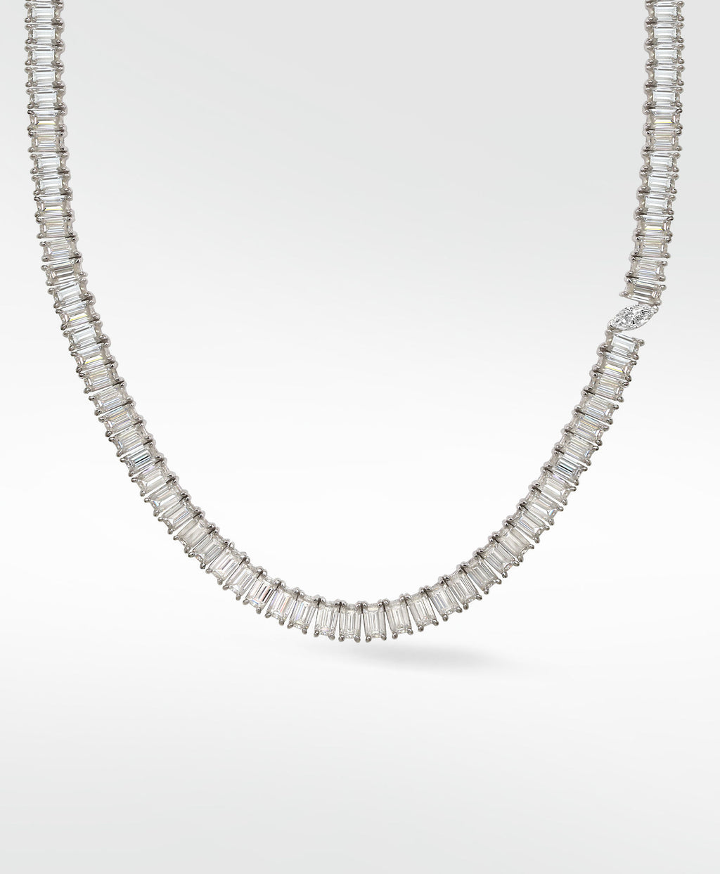 Veto Lux 14K Whitegold Halskette w. Diamanten gewachsen