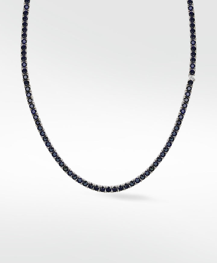 Veto Lux Eternity 14K Gold Necklaces w. Lab-Grown Diamond & Sapphire
