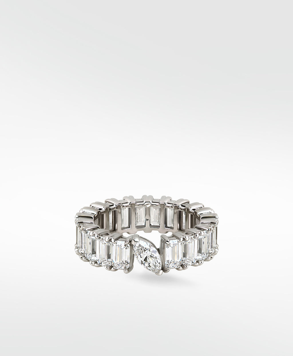 Veto Lux Eternity 14K Whitegold Ring w. Baguette Lab-Grown Diamonds