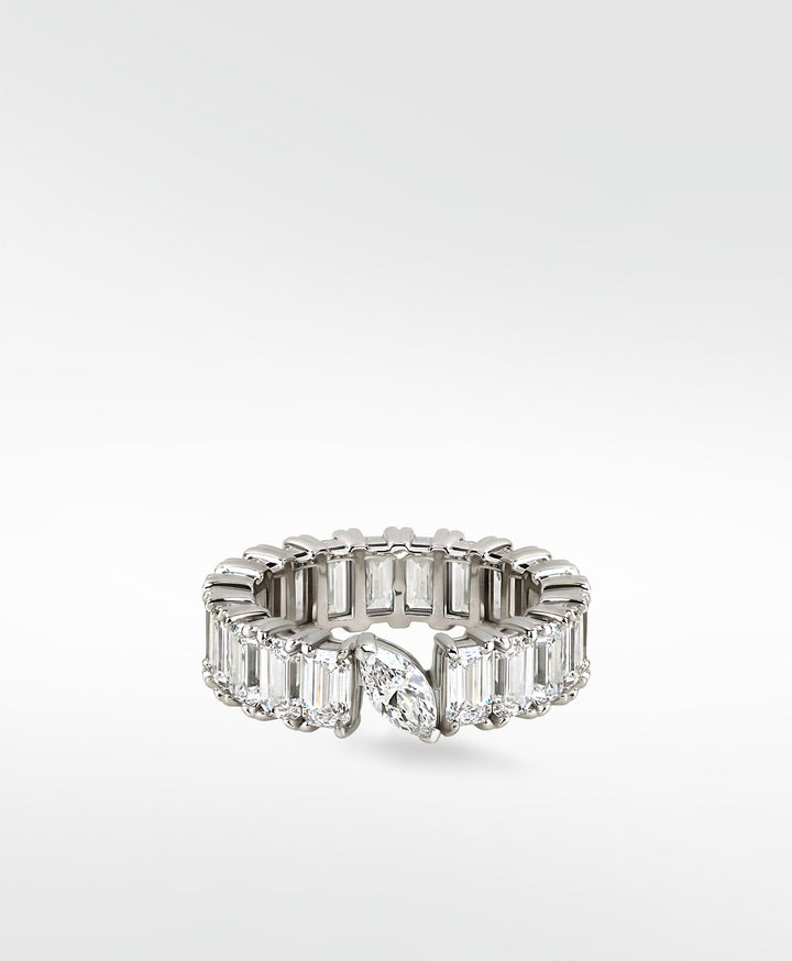 Veto Lux Eternity 14K Whitegold Ring w. Baguette-Labor-Diamanten