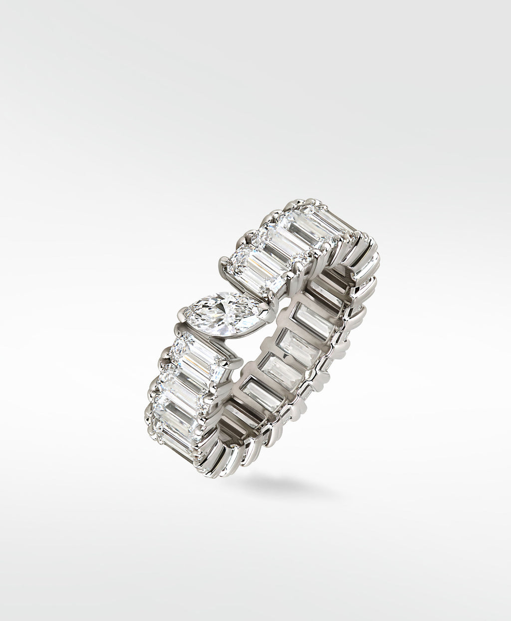 Veto Lux Eternity 14K Whitegold Ring w. Baguette Lab-Grown Diamonds