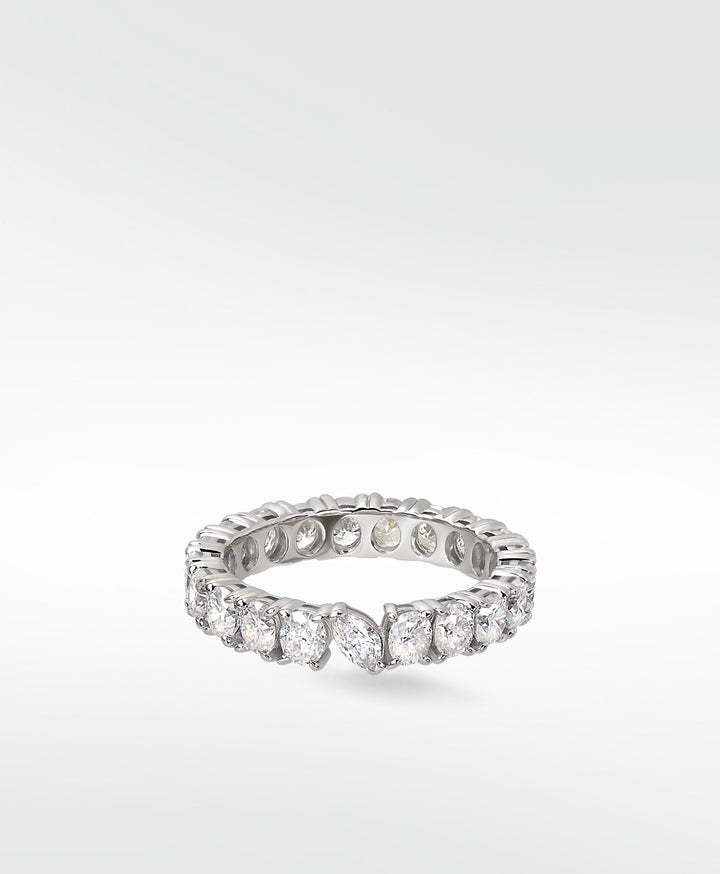 Veto Lux Eternity Chunky 14K Whitegold Ring w. Lab-Grown Diamonds