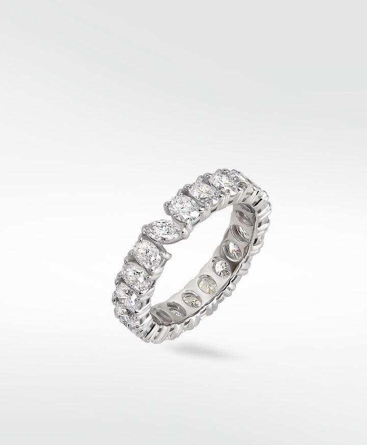 Veto Lux Eternity Chunky 14K Whitegold Ring w. Lab-Grown Diamonds