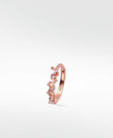 Veto Large 14K Rosegold Hoop w. Lab-Grown Diamonds & Sapphires