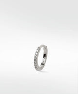 Modernist Pavé Large 14K Whitegold Hoop w. Lab-Grown Diamond