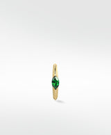 Marquise Set Knife Edged 14K Whitegold Hoop w. Emerald