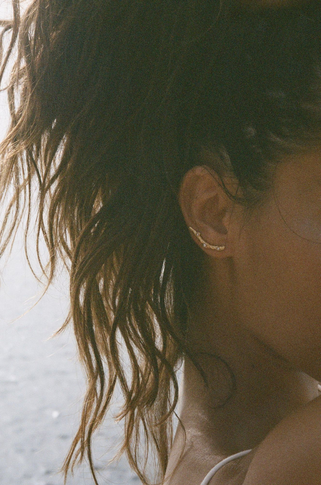 The Organic set 1 18K Gold Plated Studs w. Pearls