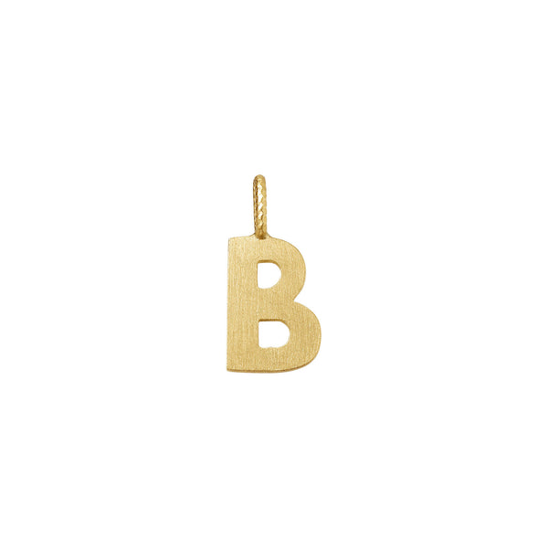 Kleiner Buchstabe B 18k Goldanhänger
