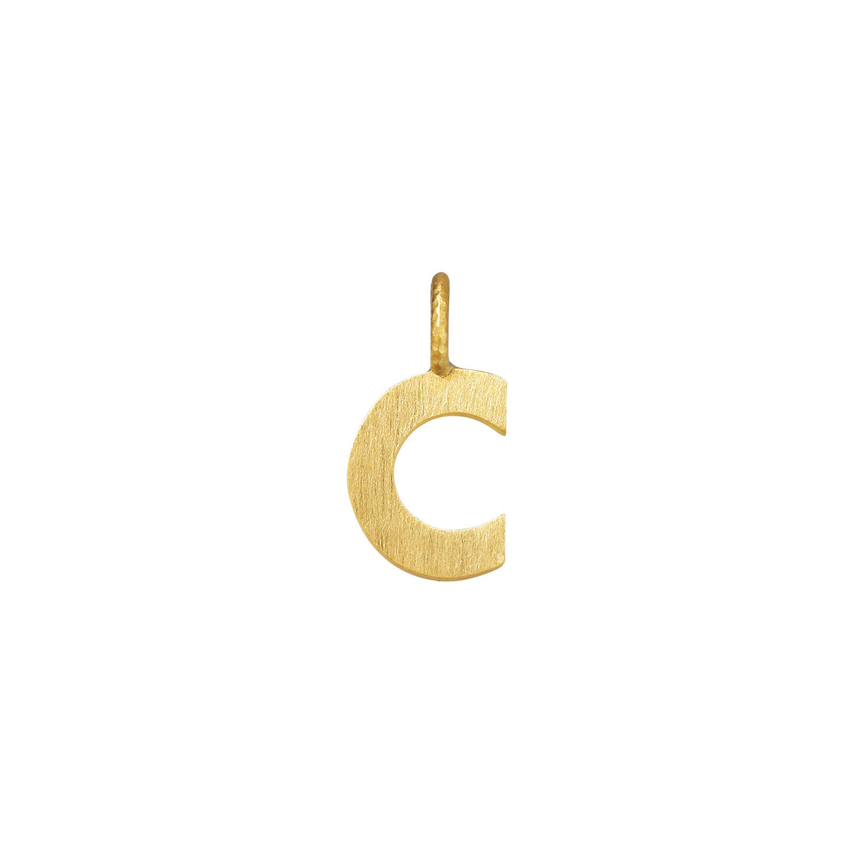 Small Letter C 18K Gold Pendant