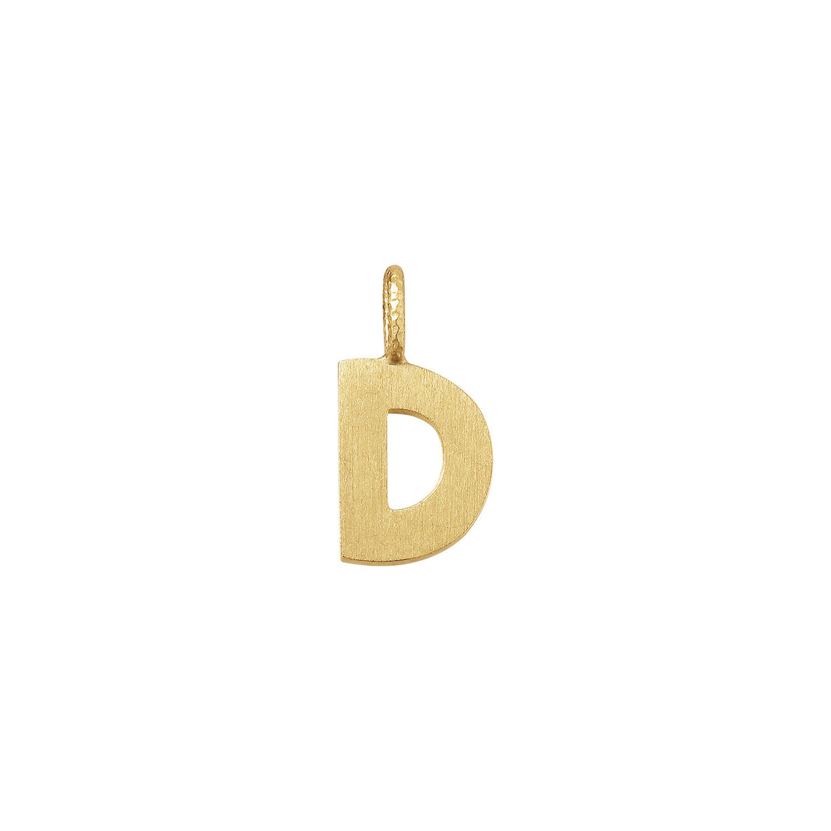 Small Letter D 18K Gold Pendant