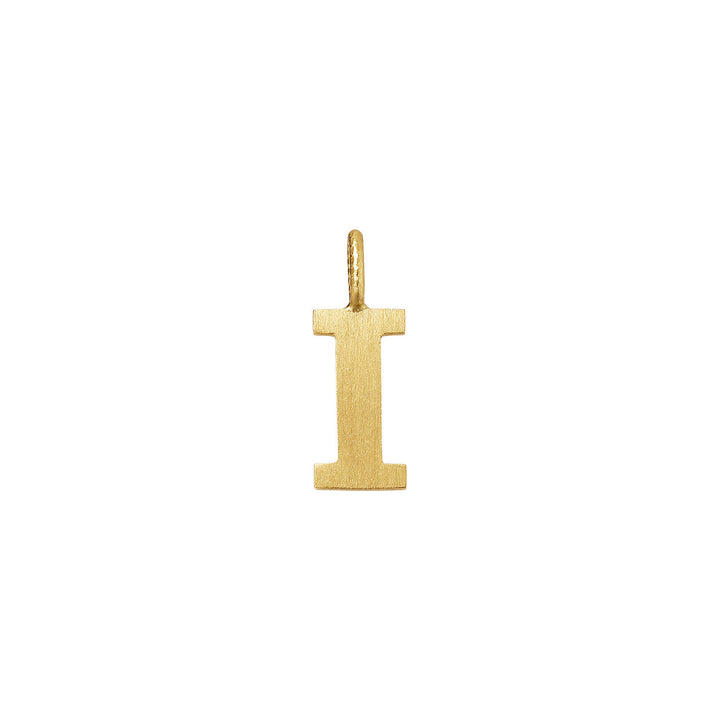 Small Letter I 18K Gold Pendant