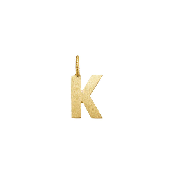 Kleiner Buchstabe K 18k Goldanhänger