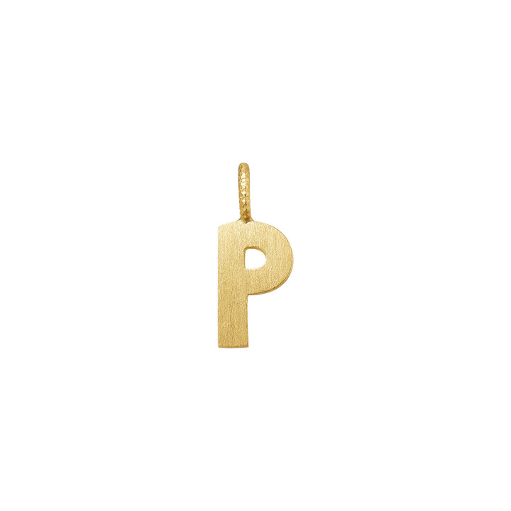 Small Letter P 18K Gold Pendant