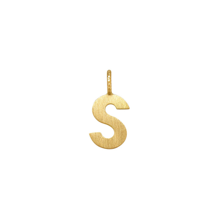 Small Letter S 18K Gold Pendant