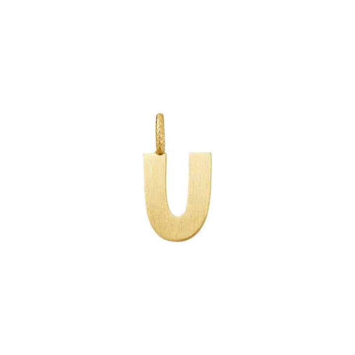 Small Letter U 18K Gold Pendant