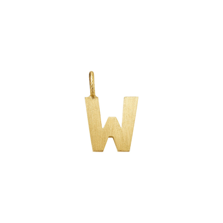 Small Letter W 18K Gold Pendant