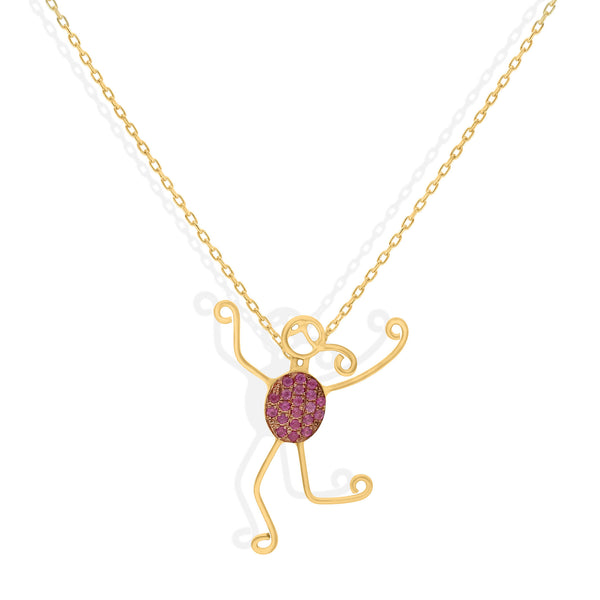 Kaylee 18K Gold Necklace w. Sapphires